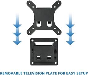 img 2 attached to 📺 Mount-It! Small TV Monitor Wall Mount for RVs | Quick Release | Fits 13-32 Inch Screens | VESA 75 100 Compatible | Slim Design | 30lb Capacity