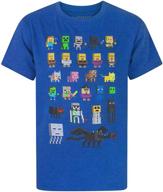 minecraft sprites characters sleeved t shirt boys' clothing in tops, tees & shirts logo