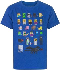 img 4 attached to Minecraft Sprites Characters Sleeved T Shirt Boys' Clothing in Tops, Tees & Shirts