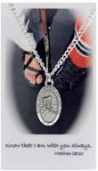 powerful protection: boys st. christopher ice hockey medal with prayer card logo