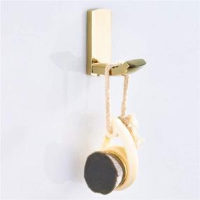 img 3 attached to Polished Gold Brass Wall Mounted Flybath Coat Hook Towel Robe Hooks for Bathroom Kitchen