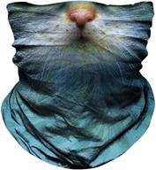 🐱 ntbokw cat neck gaiter face mask bandana: sun, dust & wind protection for motorcycle riding, fishing, hunting & outdoor festivals - seamless 3d tube mask for men & women (0714) logo