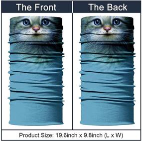 img 3 attached to 🐱 NTBOKW Cat Neck Gaiter Face Mask Bandana: Sun, Dust & Wind Protection for Motorcycle Riding, Fishing, Hunting & Outdoor Festivals - Seamless 3D Tube Mask for Men & Women (0714)