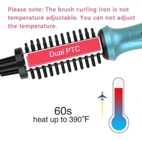 img 2 attached to 🔌 PHOEBE Mini Curling Iron Hair Brush: 3/4 Inch Ceramic Tourmaline Ionic Hot Curler for Travel, Dual Voltage with Traveling Bag, Professional Styler for Short Hair - Europe Compatible