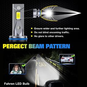 img 3 attached to 🔆 Fahren 9006/HB4 LED Headlight Bulbs, 10000LM 6500K Cool White - Low Beam & Fog Light, Halogen Replacement - Pack of 2: Improved Visibility & Stylish Upgrade!