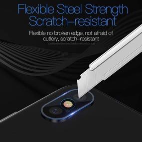 img 1 attached to [2 Pack] Tempered-Glass Camera Protector For IPhone X 2