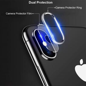 img 3 attached to [2 Pack] Tempered-Glass Camera Protector For IPhone X 2