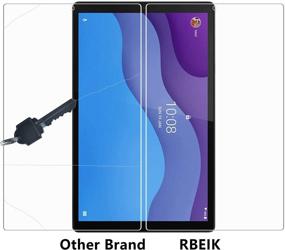 img 2 attached to 📱 High-Quality [3PACK] Lenovo Smart Tab M10 HD (2nd Gen) Screen Protector Glass - RBEIK 9H Hardness Anti-Scratch Anti-Fingerprint Tempered Glass for Lenovo Smart Tab M10 HD 2nd Gen 2020 Tablet 10.1" (Model: TB-X306F)