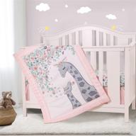 🦒 honkaii giraffe 3-piece crib bedding set: perfect pink crib sets for girls logo