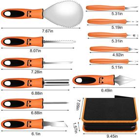 img 3 attached to 🎃 Premium M8C Halloween Pumpkin Carving Kit: 13 PCS of Heavy Duty Stainless Steel Tools with Carrying Case for Kids & Adults