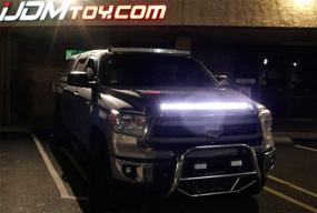 img 1 attached to 🚗 Xenon White 63-SMD LED Hood Bulge Accent Lighting Strip - Enhanced Compatibility for 2014-2021 Toyota Tundra by iJDMTOY