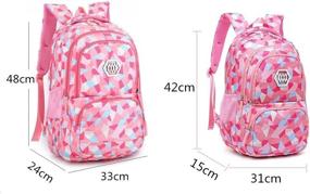 img 3 attached to Fanci Geometric Backpack Waterproof Schoolbag Backpacks