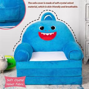 img 1 attached to Convenient and Comfortable: HIGOGOGO Foldable Children Backrest Upholstered Kids' Home Store