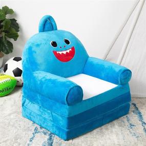 img 4 attached to Convenient and Comfortable: HIGOGOGO Foldable Children Backrest Upholstered Kids' Home Store