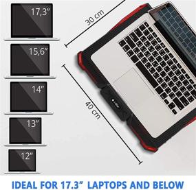 img 3 attached to 💻 i-Star Laptop Cooling Pad with 2 USB Ports, Adjustable Height and LED Fans with Speed Control - Gaming Laptop Cooler Pad for Efficient Computer Cooling