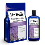 🛁 combo pack: dr. teal's lavender epsom salt soaking solution and foaming bath with pure epsom salt for enhanced relaxation logo