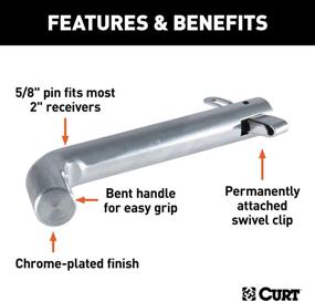 img 2 attached to CURT 21551 Swivel Trailer Hitch Pin: Secure Your 2-Inch Receiver with a Strong 5/8-Inch Diameter Pin