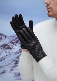 img 2 attached to YISEVEN Goatskin Fashion Touchscreen Technology Men's Accessories