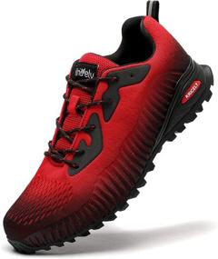 img 4 attached to 👟 Kricely Men's Trail Running Shoes: Stylish Hiking Sneakers for Men’s Tennis & Cross Training