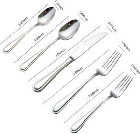 img 1 attached to Silverware 30 Pieces Stainless Flatware Dishwasher
