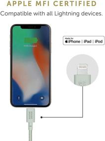 img 3 attached to Native Union Belt Cable XL - 10Ft Ultra-Strong Reinforced [MFi Certified] Lightning To USB-A High Speed Charging Cable With Leather Strap Compatible With IPhone/IPad (Sage)