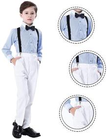 img 2 attached to 🤵 Stylish Graduation Formal Modern Wedding Suspender Boys' Clothing - Perfect for Suits & Sport Coats