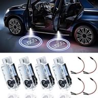 🚗 led car door light projector courtesy logo lights compatible with audi a1 a3 a4 a5 a6 q3 q7 a7 a8 r8 tt - 4pack logo