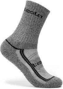 img 3 attached to 🧦 TSLA 6 Pairs Men and Women Athletic Crew Socks: High-Performance Cotton Blend Cushion Mid Calf Socks for Sport and Running