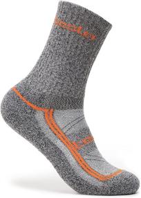 img 1 attached to 🧦 TSLA 6 Pairs Men and Women Athletic Crew Socks: High-Performance Cotton Blend Cushion Mid Calf Socks for Sport and Running