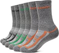 🧦 tsla 6 pairs men and women athletic crew socks: high-performance cotton blend cushion mid calf socks for sport and running логотип