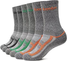 img 4 attached to 🧦 TSLA 6 Pairs Men and Women Athletic Crew Socks: High-Performance Cotton Blend Cushion Mid Calf Socks for Sport and Running