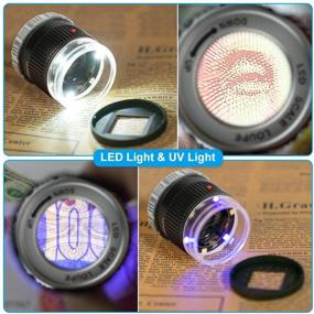 img 2 attached to 🔍 Intsun 30X Jewelers Loupe Magnifier: LED Light, Reticle Scale, Adjustable Focal Length for Textile Optical, Embroidery, Circuit Board, Coins, etc