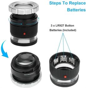 img 1 attached to 🔍 Intsun 30X Jewelers Loupe Magnifier: LED Light, Reticle Scale, Adjustable Focal Length for Textile Optical, Embroidery, Circuit Board, Coins, etc