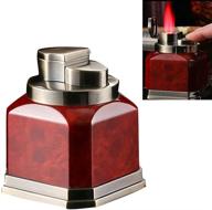 🔥 windproof fine lighter with four torch flames for desktop cigar lighting logo