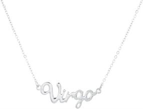 img 2 attached to ♍️ Virgo Horoscope Zodiac Sign Silver Necklace by LUX ACCESSORIES: Enhance Your Style!