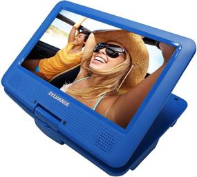 img 3 attached to 📀 Sylvania 9-Inch Swivel Screen Portable DVD Player: USB/SD Card Reader, 5 Hour Rechargeable Battery, AC/DC Adapter, Blue