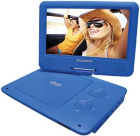 img 4 attached to 📀 Sylvania 9-Inch Swivel Screen Portable DVD Player: USB/SD Card Reader, 5 Hour Rechargeable Battery, AC/DC Adapter, Blue