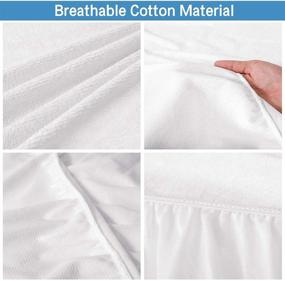 img 1 attached to 🛏️ BestL Waterproof Queen Mattress Protector - 100% Waterproof Cover, Fitted Sheet Style with Deep Pocket