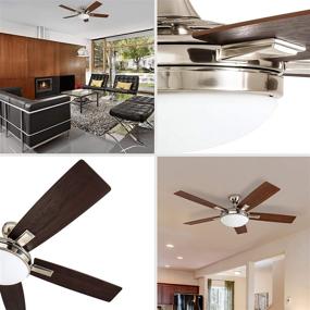 img 3 attached to 🏡 Emporia Contemporary Ceiling Fan with Remote, 52-inch, Brushed Nickel by Prominence Home: Enhancing Your Space with Style