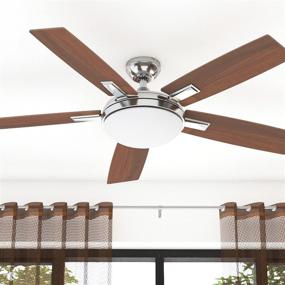 img 2 attached to 🏡 Emporia Contemporary Ceiling Fan with Remote, 52-inch, Brushed Nickel by Prominence Home: Enhancing Your Space with Style