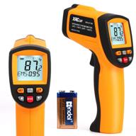 high-temperature infrared thermometer gun -58°f to 1382°f with laser, non-contact digital laser temperature measurement gun including high low alarm, data storage, max/min measurement - not for human use logo