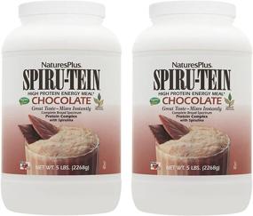 img 4 attached to NaturesPlus SPIRU-TEIN Chocolate Plant-Based Protein Shake 5 lb - Pack of 2, Non-GMO, Vegetarian, Gluten-Free - 162 Servings