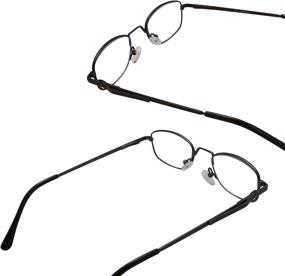 img 1 attached to 👓 Portable Pocket Metal Reading Glasses – Blue Light Blocking, Full Frame Computer Reader with Spring Hinge, Anti-Glare Filter Eyeglass