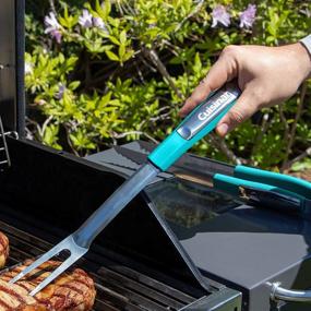 img 2 attached to 🔥 Cuisinart Outdoor Grilling CGS-233T Grilling Tool Set, 3-Piece, Turquoise: The Ultimate Grilling Companion