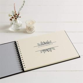 img 2 attached to 🕊️ Angel & Dove's Large Luxury 12" x 8" Black Memory Book & 2 Sign Set: Ideal for Funeral, Remembrance, Condolence, and Celebration of Life