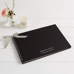 img 3 attached to 🕊️ Angel & Dove's Large Luxury 12" x 8" Black Memory Book & 2 Sign Set: Ideal for Funeral, Remembrance, Condolence, and Celebration of Life