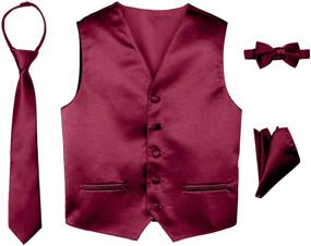 img 4 attached to Spring Notion Satin Tuxedo Boys' Clothing Set with 4 Pieces in Suits & Sport Coats