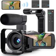 📷 wifi vlogging camera with night vision - video camera camcorder for youtube, 3" ips touch screen, ultra hd 1080p 30fps 26mp digital video recorder with microphone, 2.4g remote, stabilizer, hdmi output logo