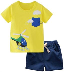 img 4 attached to 👕 Boys' Clothing - Little Sleeve Tshirt with Cartoon Graphic