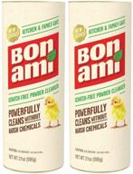 🧼 bon ami powder cleanser -21oz (pack of 2): versatile and effective cleaning solution for your household logo